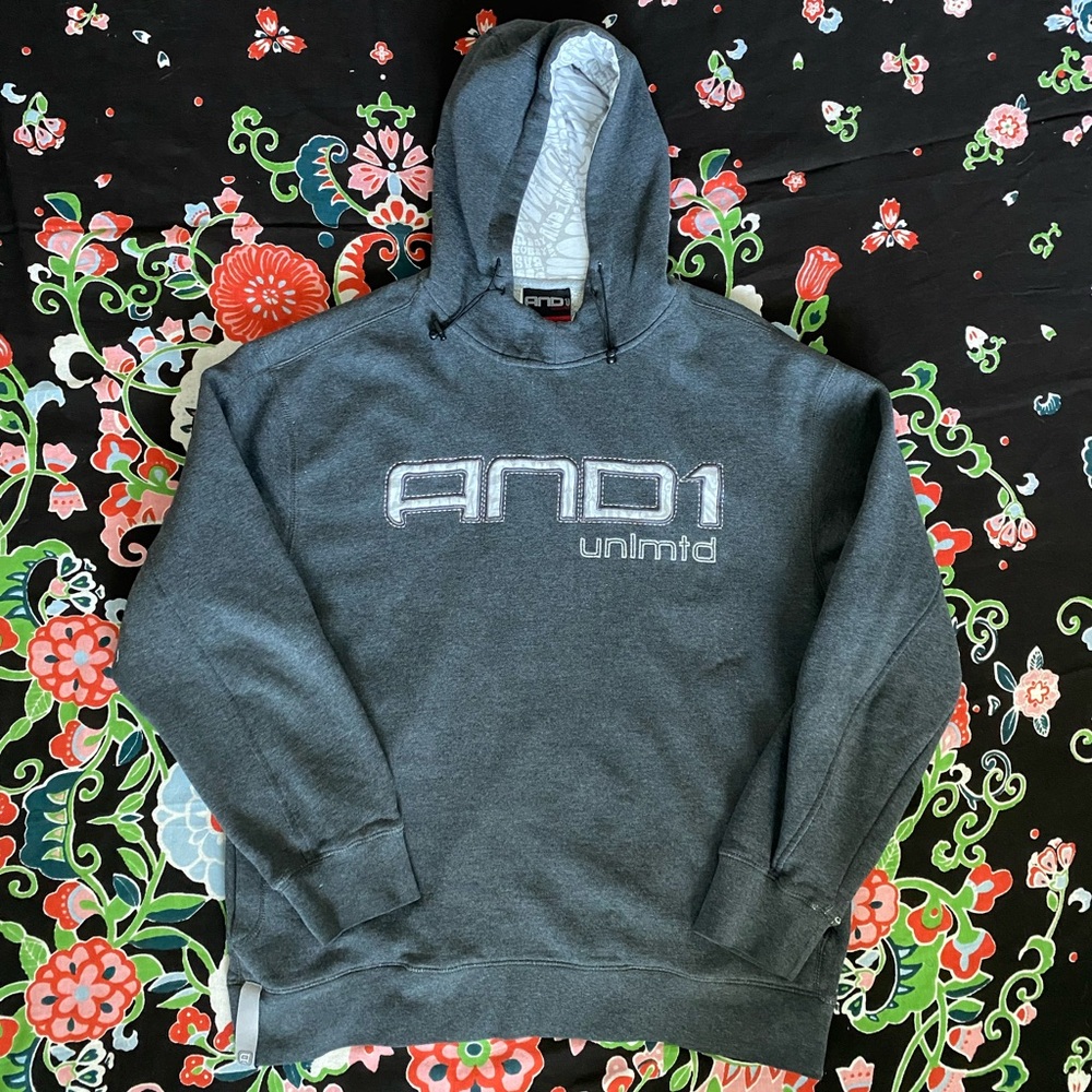 AND1 Gray Classic Pullover Hoodie